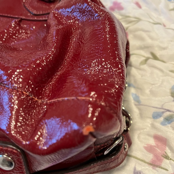 Red shiny leather coach purse and wallet - Picture 8 of 10